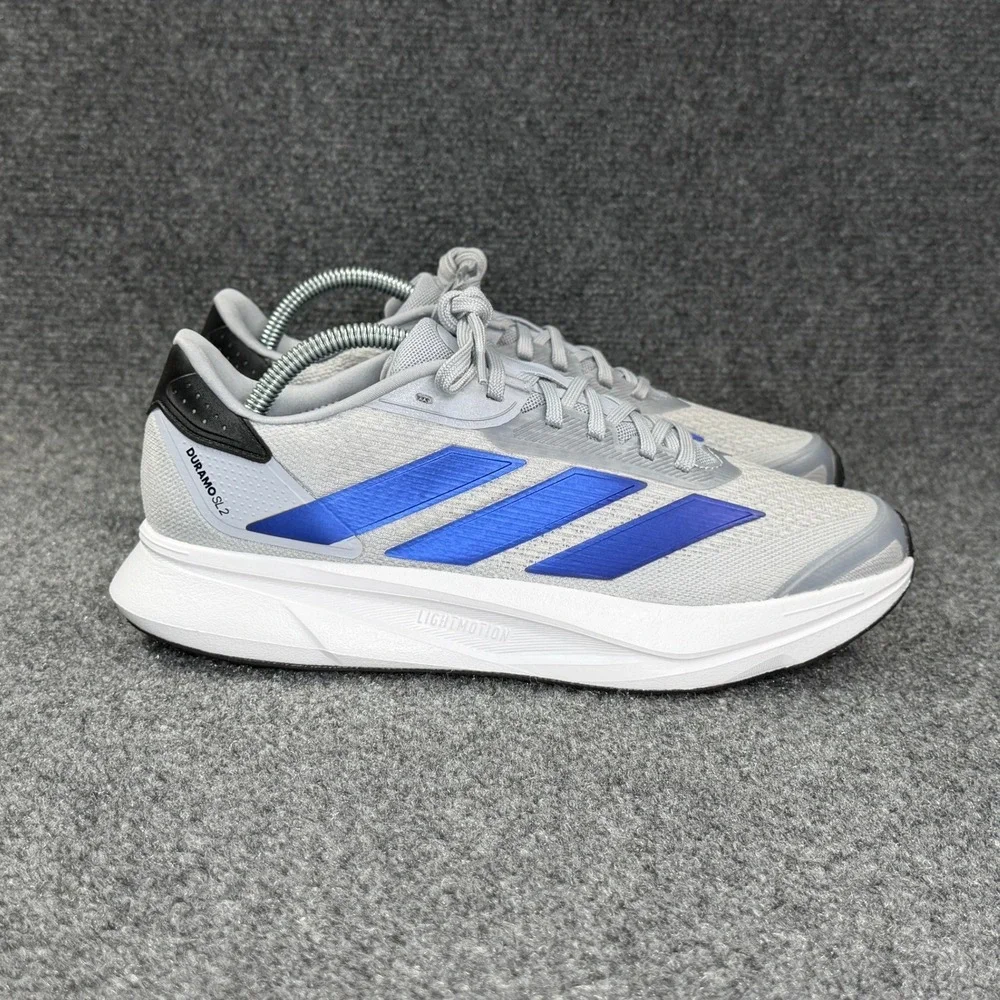 Adidas Duramo‎ SL 2 Running Shoes Men's 9.5 Halo Silver Lucid Blue Grey Athletic